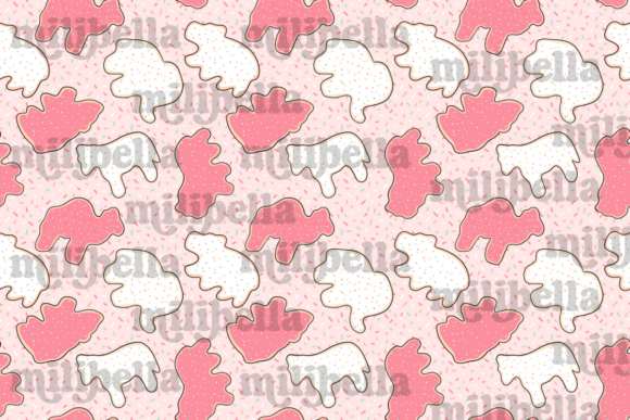 Animal Cracker Cookies Seamless Pattern