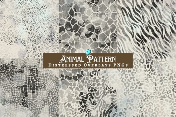 Animal Pattern Distressed Overlays for Creative Workflows