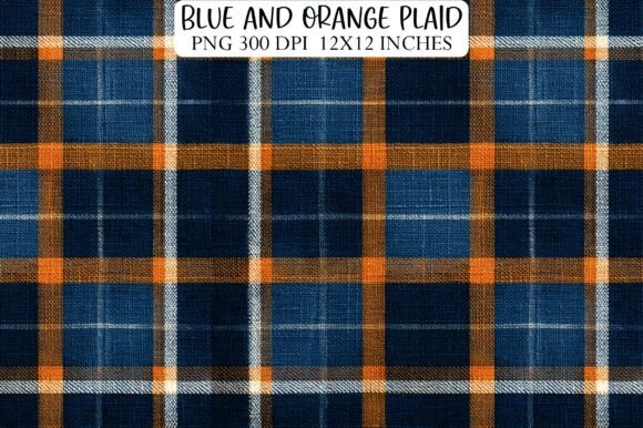 Blue and Orange Plaid Design Ideas