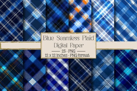 Blue Seamless Diagonal Plaid for Creative and Practical Use
