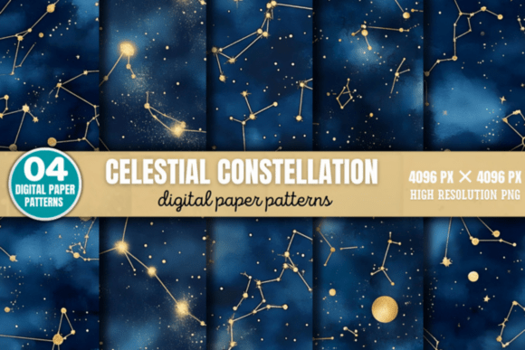 Celestial Constellation Pattern: A Cosmic Touch for Creative Projects