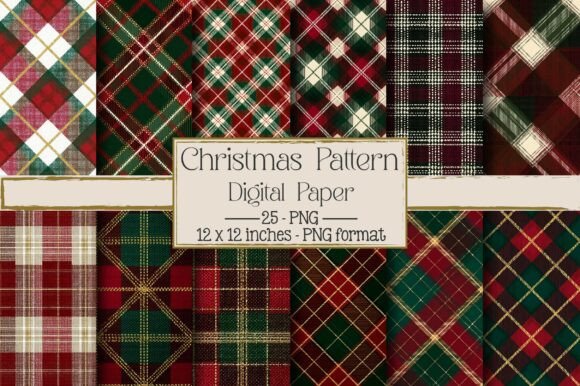 Christmas Pattern Vector Plaids: A Versatile Design Solution for Holiday Creators