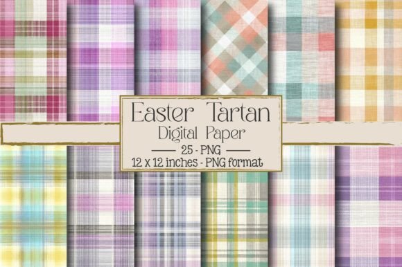 Easter Tartan and Gingham Plaid: A Versatile Design for Creative Projects