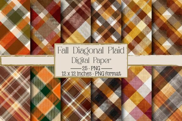 Fall Seamless Diagonal Plaid: A Versatile Design for Creative Projects