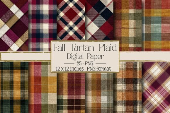 Fall Tartan Plaid: A Versatile Design for Creative Projects