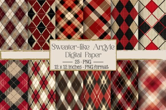 Flat Design Sweater-Like Argyle Pattern: A Versatile Design for Creative and Commercial Use
