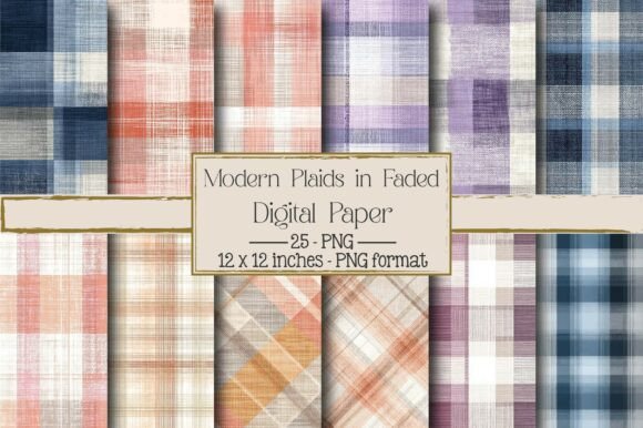 Modern Plaids in Faded Colors