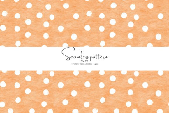Orange Watercolor Polka Dot Pattern: A Vibrant Addition to Digital Design