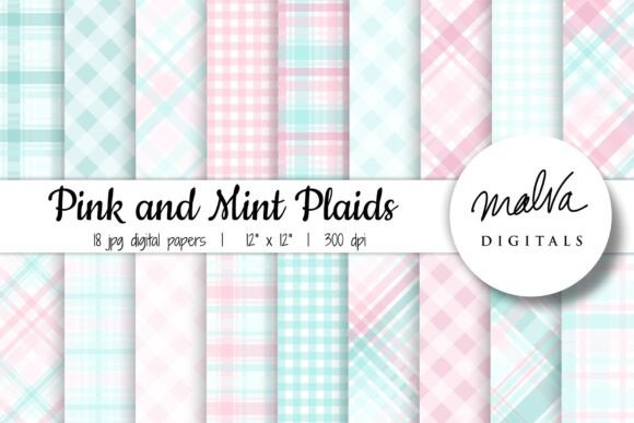 Pink and Mint Valentine Plaids