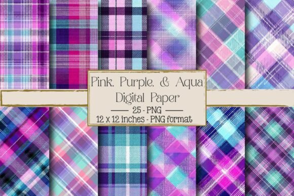 Pink, Purple, Aqua Plaid: A Vibrant Choice for Creative Projects