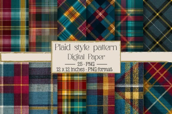 Plaid Style Pattern Background Design