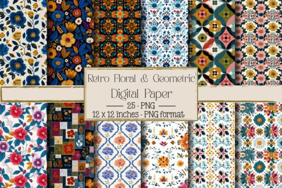 Retro Floral Geometric Pattern: A Unique Blend of Nostalgia and Modern Design