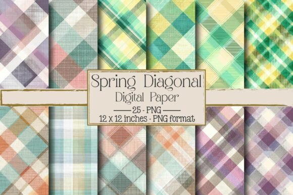 Spring Seamless Diagonal Plaid: A Versatile Design for Creative Projects
