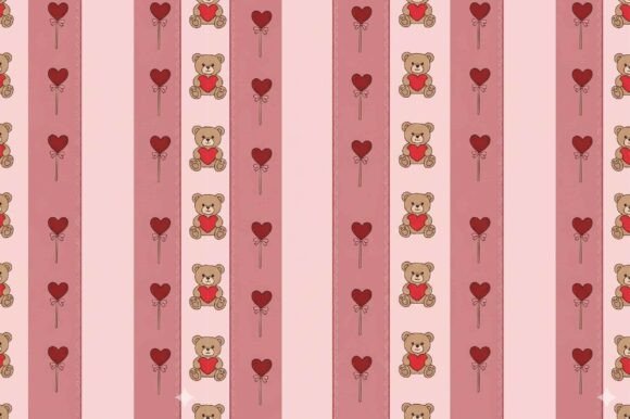 Teddy Bear Valentines Seamless Pattern: A Creative and Practical Choice for Designers and Entrepreneurs