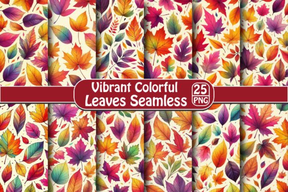 Vibrant Colorful Leaves Seamless: A Creative Resource for Designers and Enthusiasts