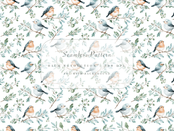 Winter Robin Seamless Pattern: A Cozy Design for Every Season